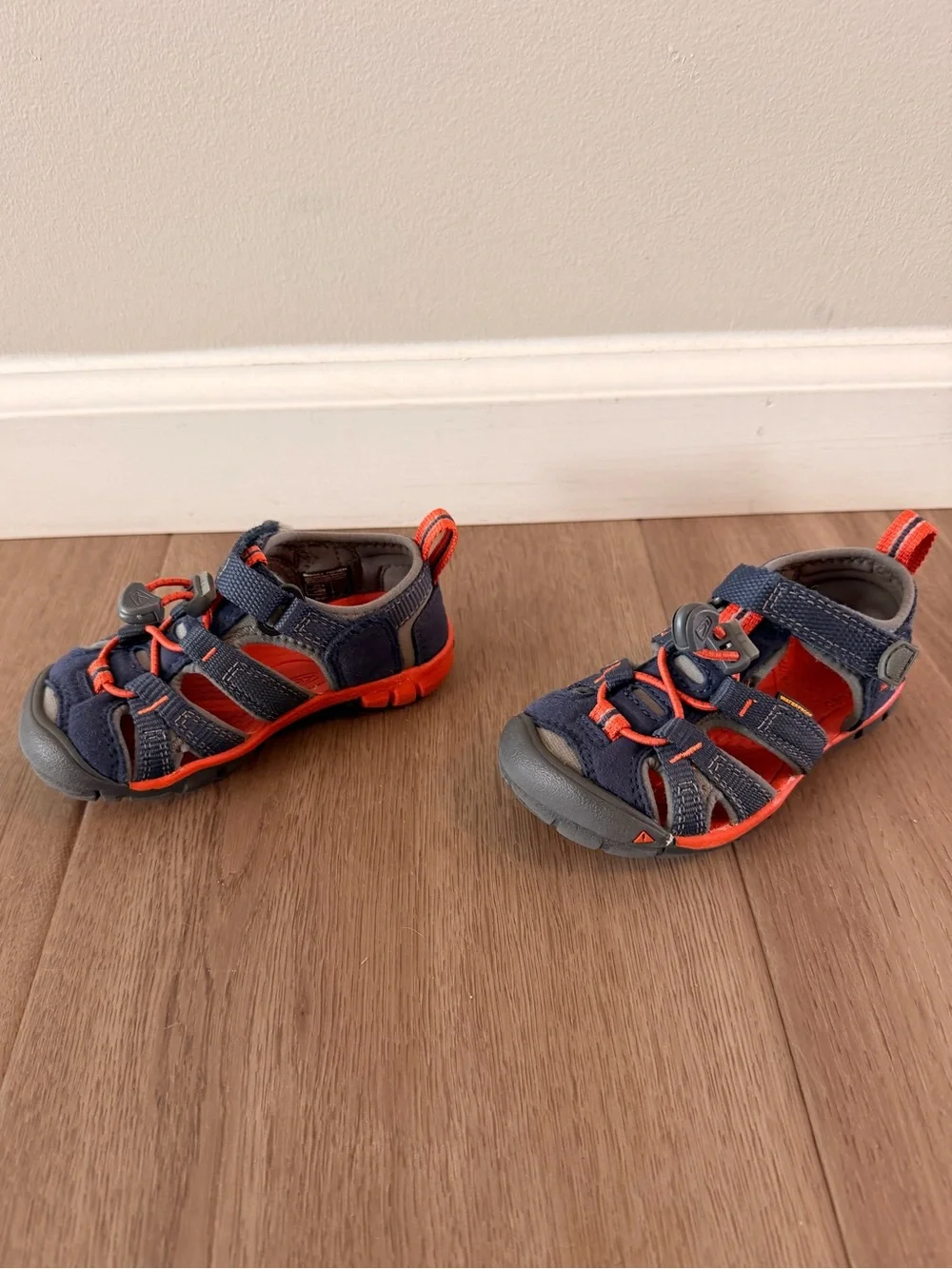 Keen Kids Navy and Orange Closed-Toe Water Shoes